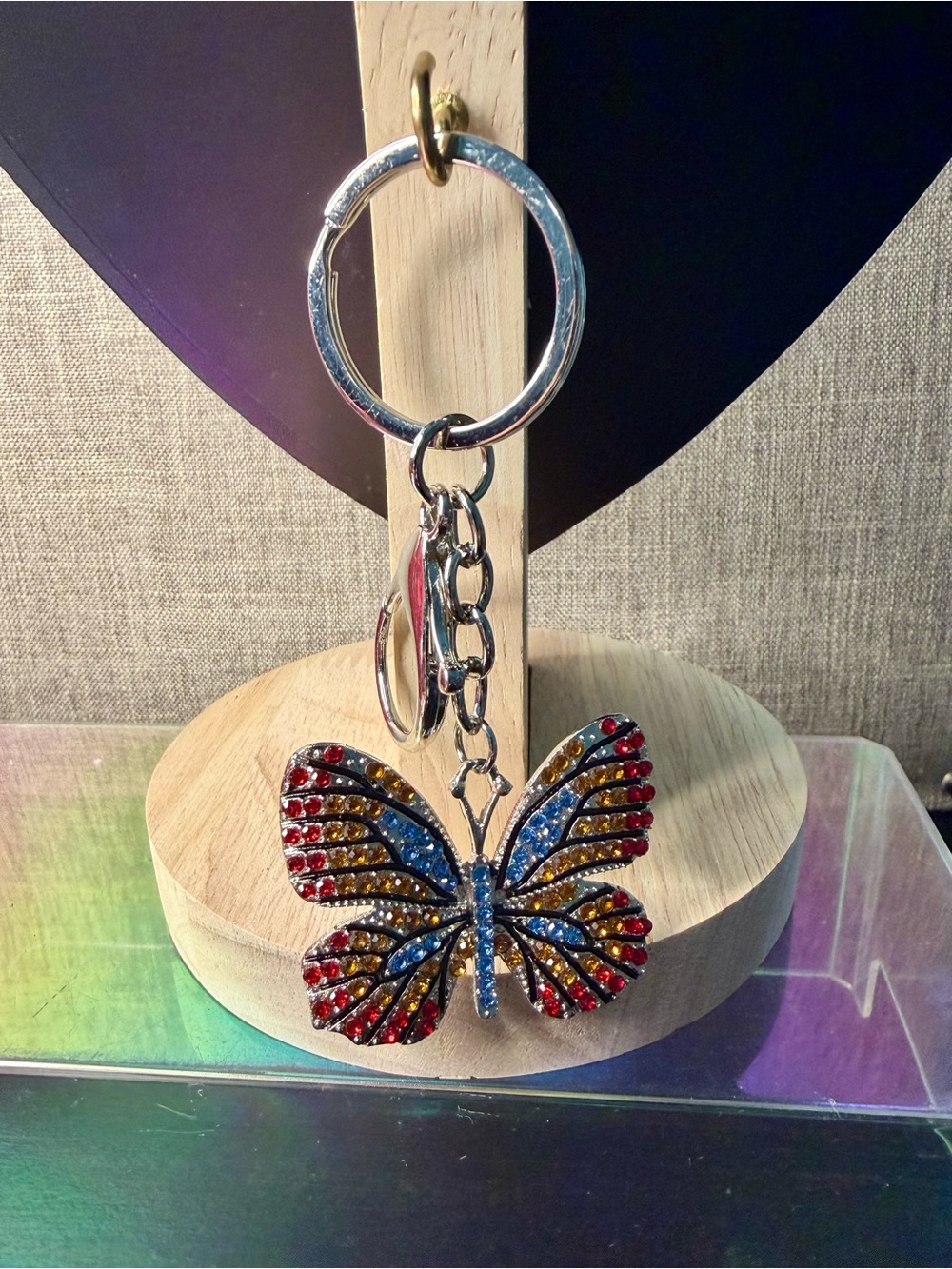 Multicolor Butterfly Keychain